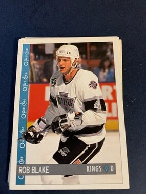 Rob Blake Los Angeles Kings Hockey Card - White/Black. 9 OPeeChee Cards in Total